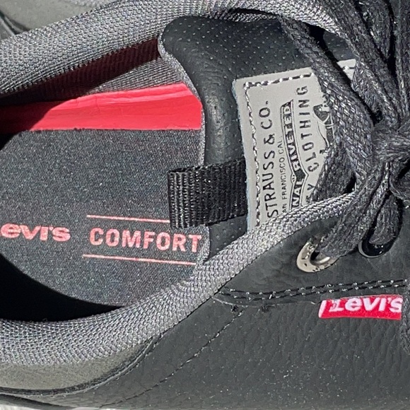 Levi’s Lace-Up, Black Shoes, Worn Once, Levi’s Comfort Line, Size 9.5 - Picture 6 of 10